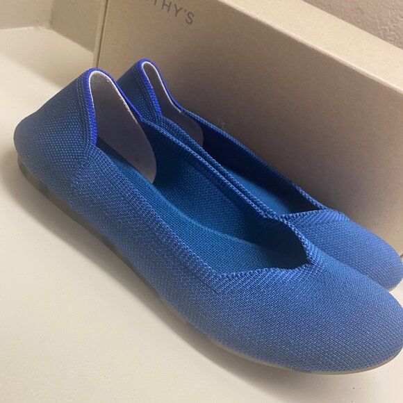 Rothy's Round-Toe Flats in Ocean Blue (size 5 or 5.5) - Picture 4 of 7